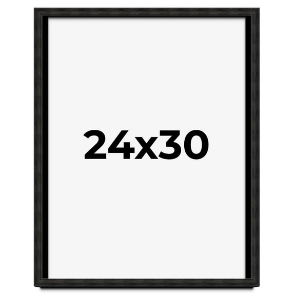 24x30 Shadow Box Black Rustic Barnwood Display Frame | 1.125 Inch Deep | 0.875 Inch Moulding Width