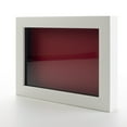 thumbnail image 1 of 24x30 Shadow Box Frame Painted White Real Wood with a Red Acid-Free Backing | 3/4" of Usuable Depth, 1 of 8