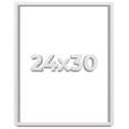 thumbnail image 1 of 24x30 Shadow Box Frame White | 1 Inches Deep Real Wood Contemporary Shadowbox Display Frame | UV, 1 of 6