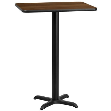 30'' x 48'' Rectangular Laminate Table Top with 24'' Round Table Height Base