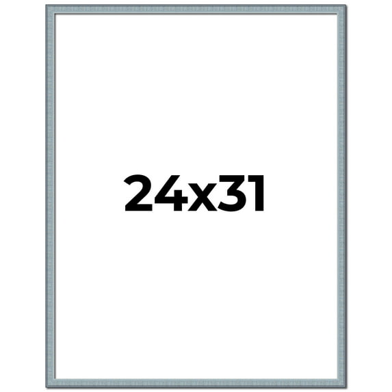 24x31 Frame Rustic Sky Blue Solid Wood Picture Frame | 0.75 Inch Moulding Width |Includes UV