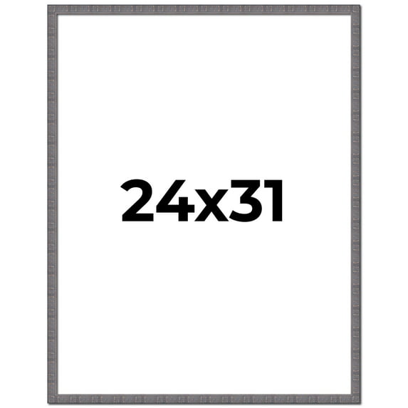 24x31 Frame Slate Blue Distressed Rustic Solid Wood Picture Frame | 0.75 Inch Moulding Width |