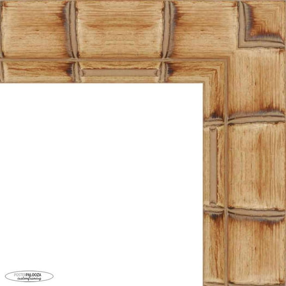 24x32 Bamboo Natural Wood Picture Frame - UV Acrylic, Foam Board Backing, & Hanging Hardware Included!