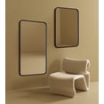 thumbnail image 1 of 24x32'' Black Mirrors for Bathroom, Matte Black Bathroom Vanity Mirror, Rounded Rectangle Mirror, Stainless Steel Anti-Rust Tube Metal Frame Wall Mounted Mirror, Vertically/Horizontal Hanging, 1 of 10