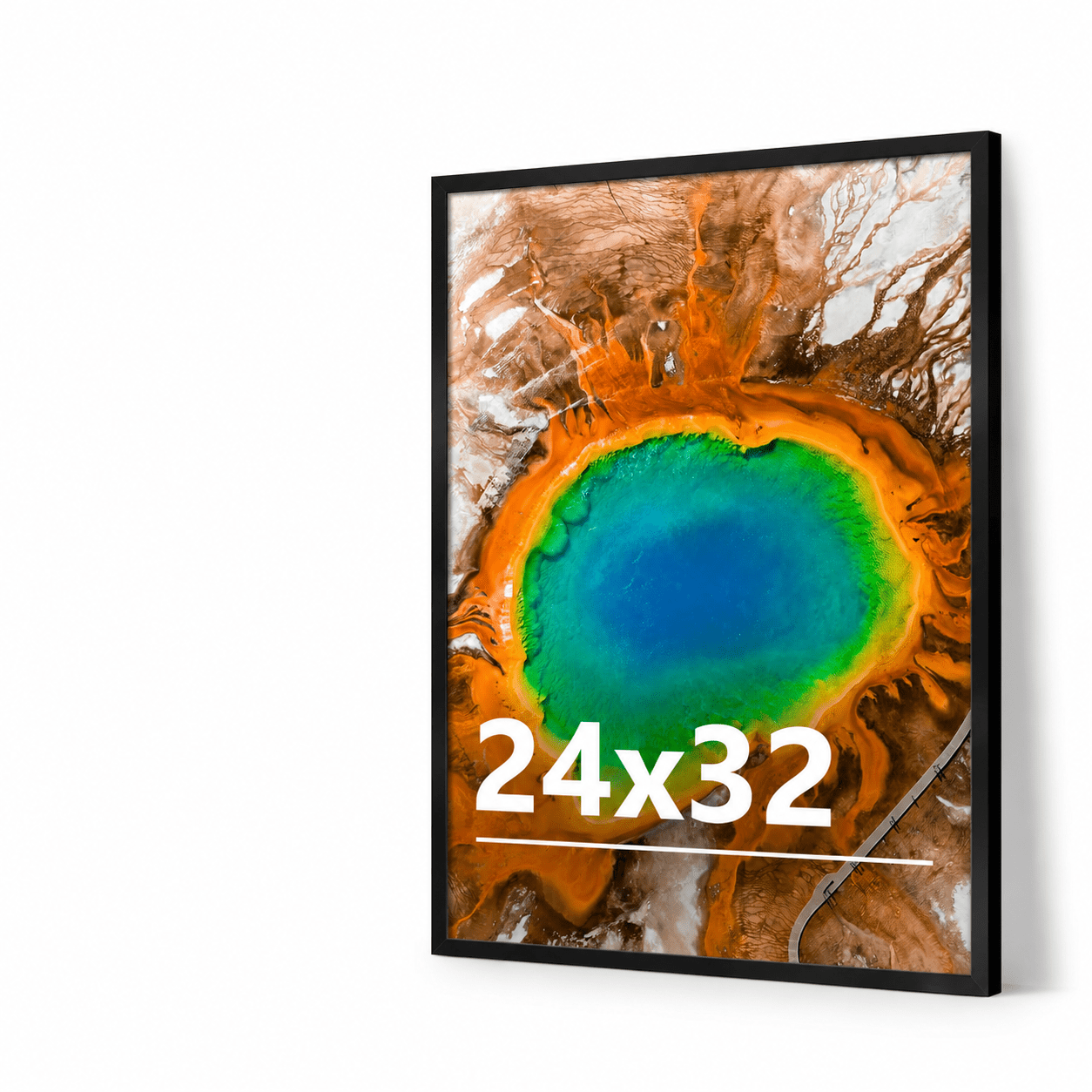 24x32 Black Picture Frame for Wall Display, Shatter Resistant ...