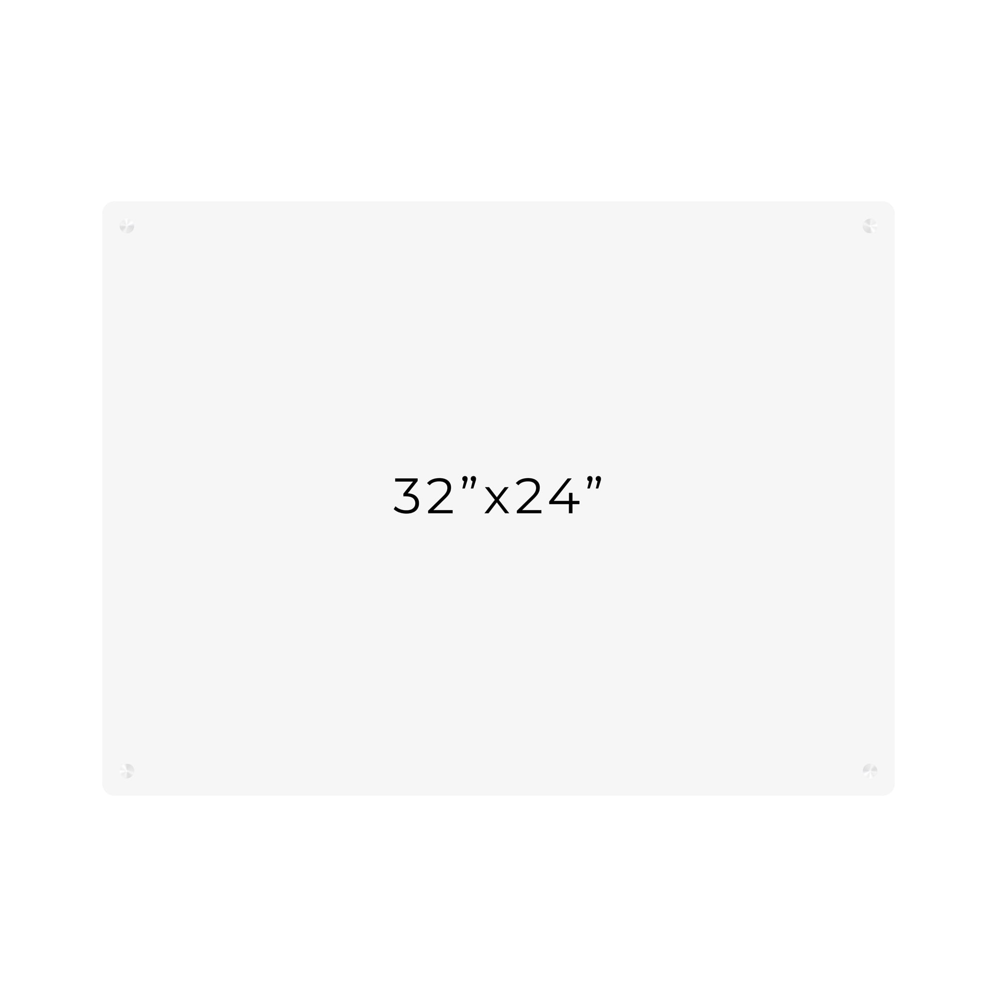 24x32 Dry Erase Board for Wall - with .25 White Acrylic and White Stand Off Finish - Perfect Whiteboard for Office, Home, Classroom - Durable and Stylish .25 White Acrylic Dry Erase Board