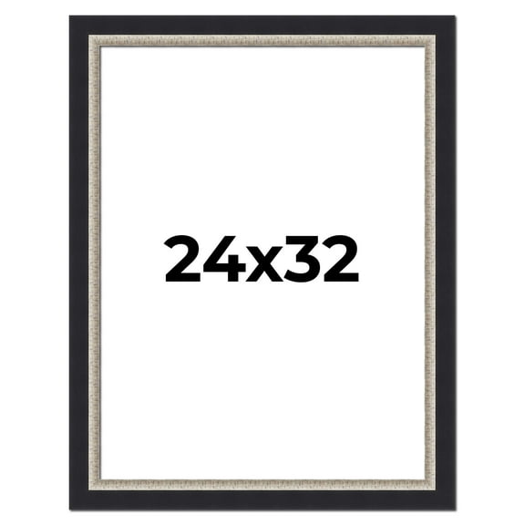 24x32 Frame Black Real Wood Picture Frame Width 2.25 Inches | Interior Frame Depth 0.5 Inches |
