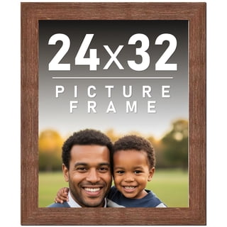 24x32 Frame Brown Distressed Barnwood Picture Frame | Rustic Farmhouse Photo Frame Includes UV