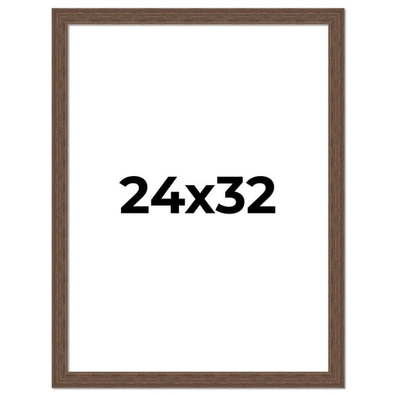 24x32 Frame Brown Distressed Barnwood Picture Frame | Rustic Farmhouse Photo Frame Includes UV