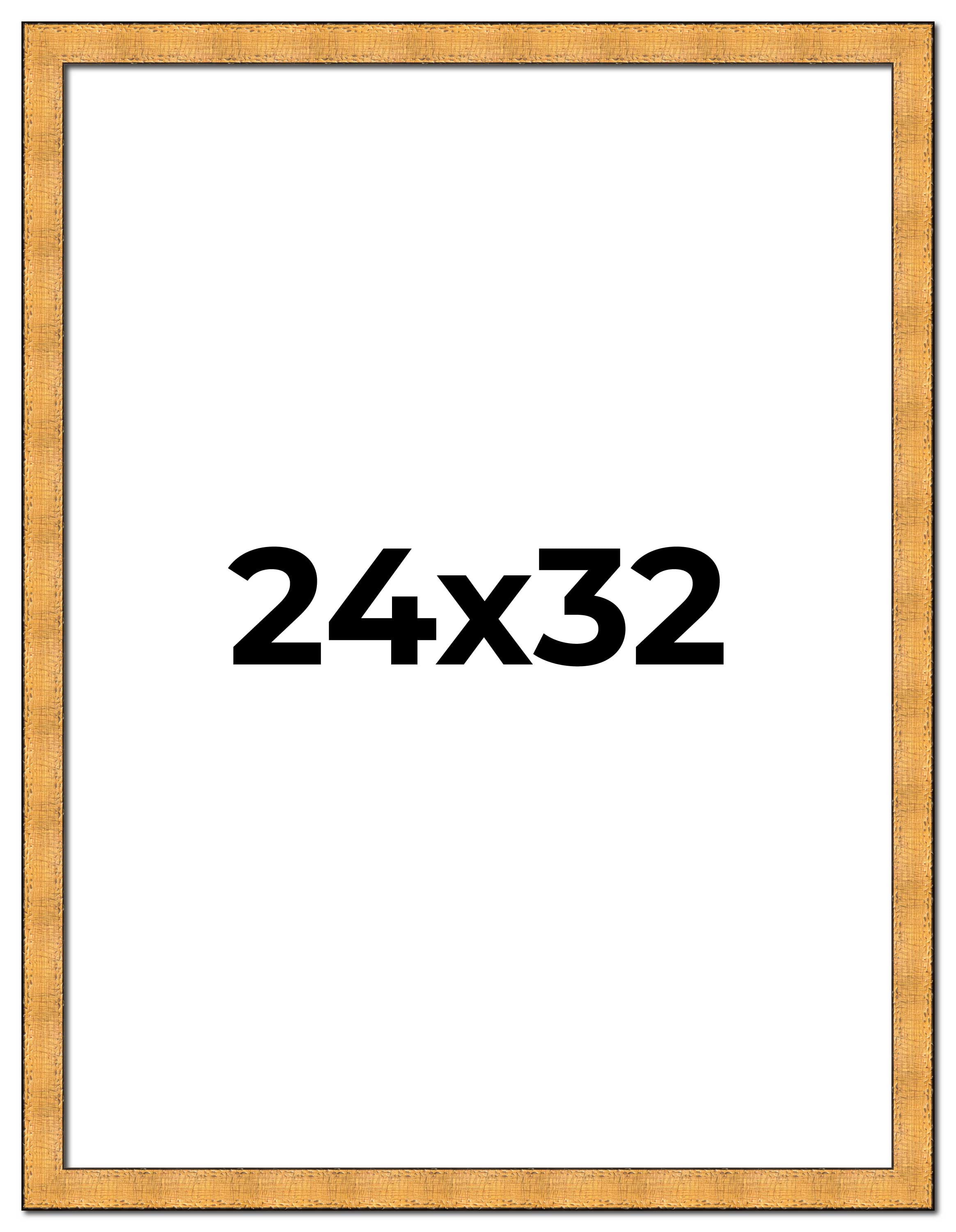 24x32 Frame Gold Rustic Solid Wood Picture Frame | 1.25 Inch Wide ...