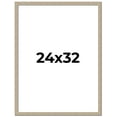 thumbnail image 1 of 24x32 Frame Grey Solid Wood Picture Frame Width 1 Inches | Interior Frame Depth 0.5 Inches |, 1 of 8