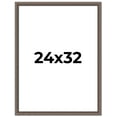 thumbnail image 1 of 24x32 Frame Silver Real Wood Picture Frame Width 1.25 Inches | Interior Frame Depth 0.5 Inches |, 1 of 8