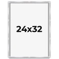 thumbnail image 1 of 24x32 Frame Silver Whitewashed Wood Grain Solid Wood Shadow Box | 0.75 Inch Moulding Width | 0.75, 1 of 8