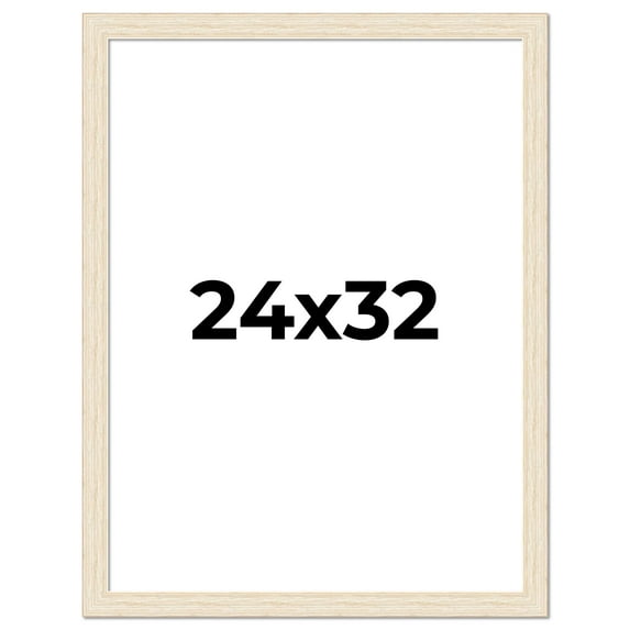 24x32 Frame White Barnwood Picture Frame Includes UV Acrylic Plexiglass, Acid Free Foam Backing