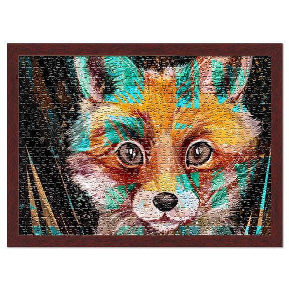 24x32 Jigsaw Puzzle Frame Kit - Kit Includes Puzzle Glue Sheets, Brown Wood Puzzle Frame, UV