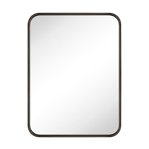 24x32'' Oil rubbed bronze Mirrors for Bathroom,Bathroom Vanity Mirror, Rounded Rectangle Mirror, Stainless Steel Anti-Rust Tube Metal Frame Wall Mounted Mirror, Vertically/Horizontal Hanging
