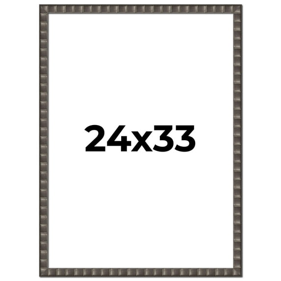 24x33 Frame Black Brown Chestnut Mosaic Solid Wood Picture Frame | 1.125 Inch Moulding Width |