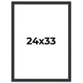 thumbnail image 1 of 24x33 Frame Black Real Wood Picture Frame Width 1.25 Inches | Interior Frame Depth 0.5 Inches |, 1 of 8