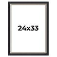 thumbnail image 1 of 24x33 Frame Black Real Wood Picture Frame Width 2.25 Inches | Interior Frame Depth 0.5 Inches |, 1 of 8