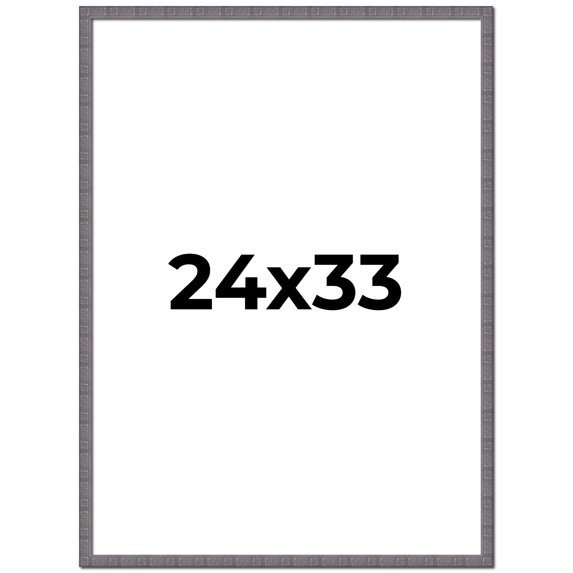 24x33 Frame Blue Kingsley Pewter Solid Wood Picture Frame Width 0.75 Inches |Interior Depth 0.5