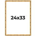thumbnail image 1 of 24x33 Frame Gold Bamboo Solid Wood Picture Frame | 1 Inch Moulding Width | Interior Frame Depth, 1 of 8