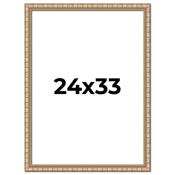 24x33 Frame Silver Real Wood Picture Frame Width 1.5 inches | Interior Frame Depth 0.5 inches |