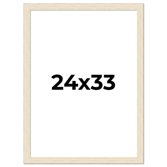 24x33 Frame White Real Wood Picture Frame Width 1.5 inches | Interior Frame Depth 0.5 inches | Barn