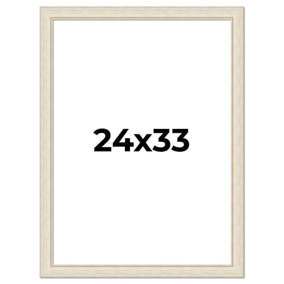 24x33 Frame White Real Wood Picture Frame Width 1.75 inches | Interior Frame Depth 0.5 inches |