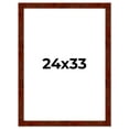 thumbnail image 1 of 24x33 Walnut Brown Veneer Real Wood Picture Frame Width 1.75 inches | Interior Frame Depth 0.5, 1 of 8