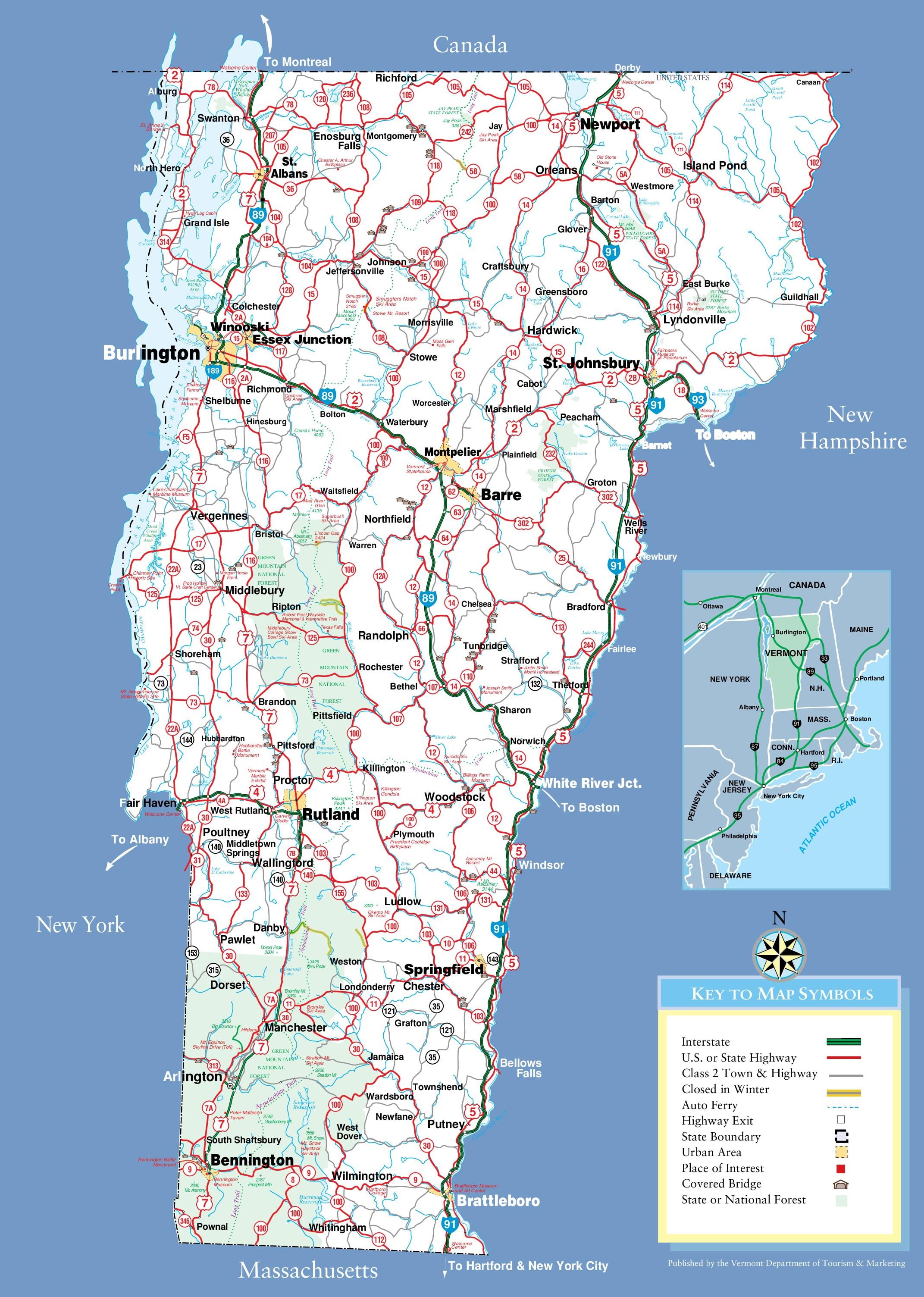 24x33in Large Detailed Tourist Map Of Vermont With Cities And Towns 24x33in Large Detailed Tourist Map Of Vermont With Cities And Towns Laminated 385781bc 9fae 4847 B63b Bae8a598bb4a.17bb1d5c8f821a7a78271af2bc0f530e 