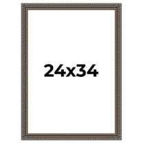 24x34 Frame Black Feather Payton Ornate Solid Wood Picture Frame Width 1.75 Inches | Interior Depth