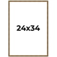 thumbnail image 1 of 24x34 Frame Gold Picture Frame - Complete Modern Photo Frame Includes UV Acrylic Shatter Guard, 1 of 8