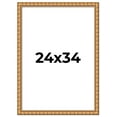 thumbnail image 1 of 24x34 Frame Gold Real Wood Picture Frame Width 1.5 inches | Interior Frame Depth 0.5 inches |, 1 of 8