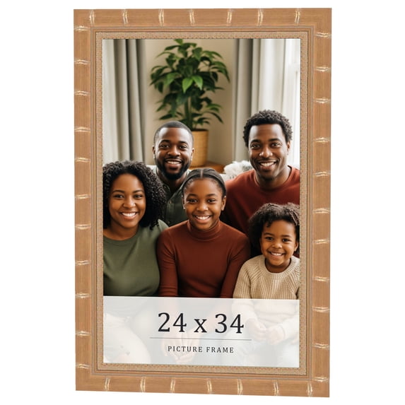 24x34 Frame Gold Real Wood Picture Frame Width 1.5 inches | Interior Frame Depth 0.5 inches |