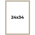 thumbnail image 1 of 24x34 Frame Grey Solid Wood Picture Frame Width 1 Inches | Interior Frame Depth 0.5 Inches |, 1 of 8