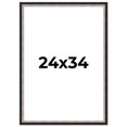 thumbnail image 1 of 24x34 Frame Silver Real Wood Picture Frame Width 1.25 Inches | Interior Frame Depth 0.75 Inches |, 1 of 8