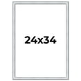 thumbnail image 1 of 24x34 Frame Sterling Silver Solid Wood Picture Frame | 1.25 Inch Moulding Width | 0.75 Inch, 1 of 8