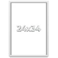 thumbnail image 1 of 24x34 Shadow Box High Gloss White Display Frame | 1.625 Inches Deep | 1 Inch Moulding Width | Solid, 1 of 4