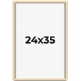thumbnail image 1 of 24x35 Frame Beige Real Wood Picture Frame Width 0.75 inches | Interior Frame Depth 0.5 inches |, 1 of 8