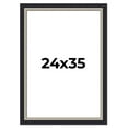 thumbnail image 1 of 24x35 Frame Black Real Wood Picture Frame Width 2.25 Inches | Interior Frame Depth 0.5 Inches |, 1 of 8