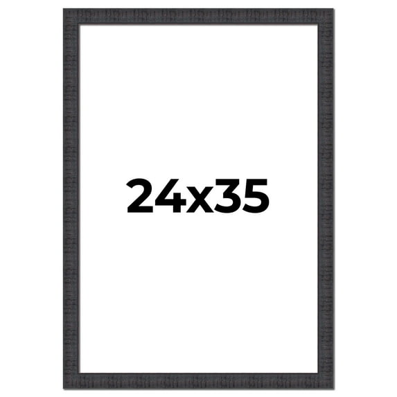 24x35 Frame Brown Rustic Solid Wood Picture Frame 1.5 Inches Wide | Interior Frame Depth 0.5 Inches