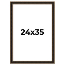 24x35 Frame Gold Antique Vintage Sold Wood Picture Frame | 1.75 Inch Moulding Width | Interior