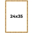 thumbnail image 1 of 24x35 Frame Gold Bamboo Solid Wood Picture Frame | 1 Inch Moulding Width | Interior Frame Depth, 1 of 8