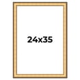 thumbnail image 1 of 24x35 Frame Gold Plein Aire Solid Wood Picture Frame Width 2 Inches | Interior Frame Depth 0.5, 1 of 8