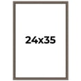 thumbnail image 1 of 24x35 Frame Silver Real Wood Picture Frame Width 1.25 Inches | Interior Frame Depth 0.5 Inches |, 1 of 8