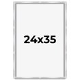 thumbnail image 1 of 24x35 Frame Silver Whitewashed Wood Grain Solid Wood Shadow Box | 0.75 Inch Moulding Width | 0.75, 1 of 8