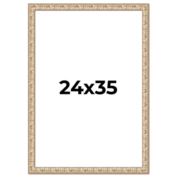 24x35 Frame White Real Wood Picture Frame Width 1.5 inches | Interior Frame Depth 0.5 inches |