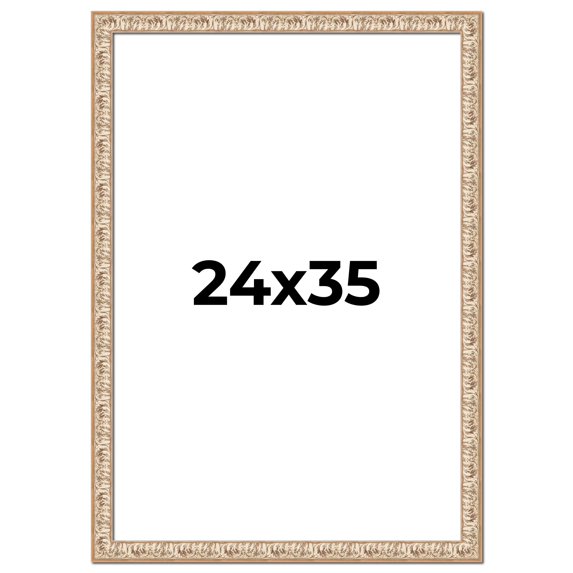24x35 Frame White Real Wood Picture Frame Width 1.5 inches | Interior Frame Depth 0.5 inches |