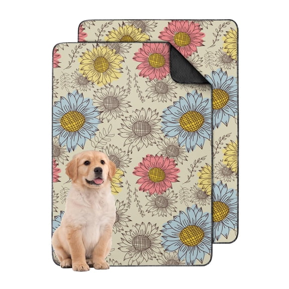24x35 Inch Potty Pads for Dogs Washable 2-Count, Reusable Absorbent Puppy House Training Pads with Secure Fit Bottom, For Kennels and Indoor Surfaces