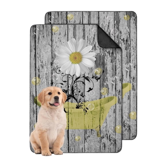 24x35 Inch Reusable Puppy Pads 2-Pack, Washable Highly Absorbent Dog Potty Mats with Quick-Dry Fabric and Drip-Stop Shield for Home and Travel